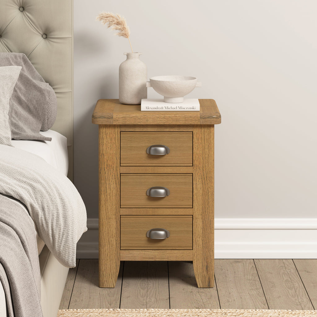 Raithwaite Rustic Oak Large Bedside Cabinet