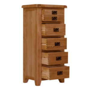 Cambridge Oak 5 Drawer Chest