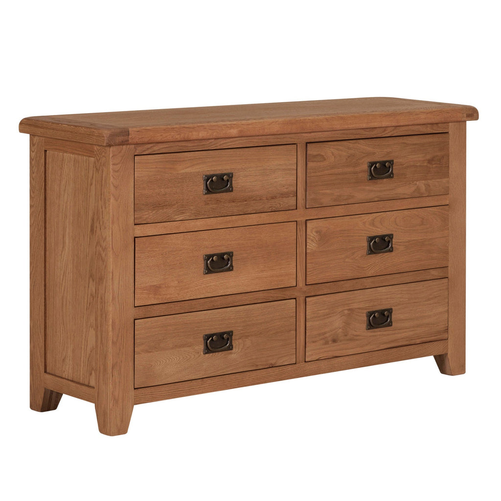 Cambridge Oak 6 Drawer Chest
