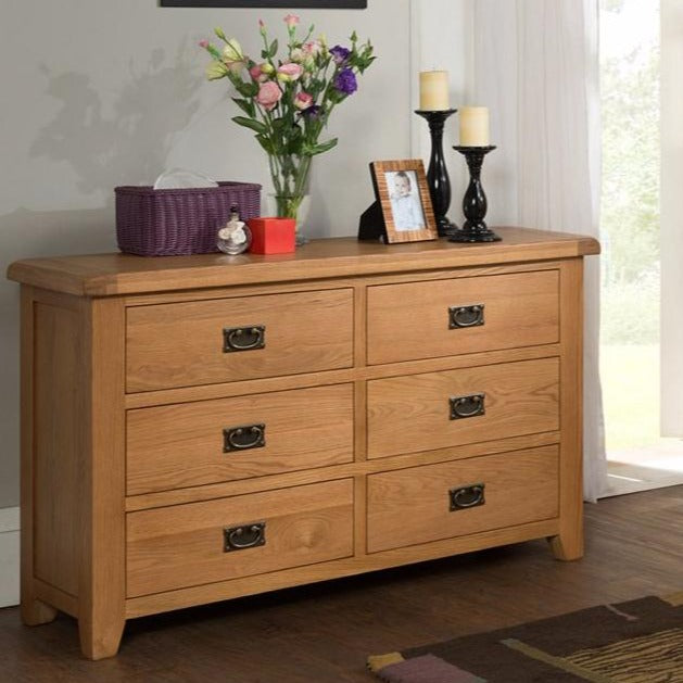 Cambridge Oak 6 Drawer Chest
