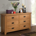 Cambridge Oak 6 Drawer Chest