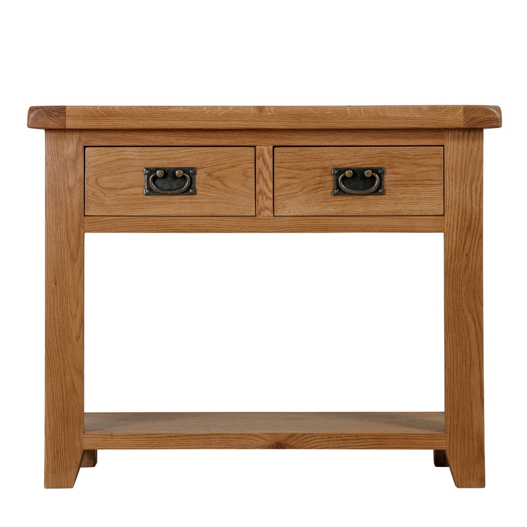 Cambridge Oak 2 Drawer Console Table