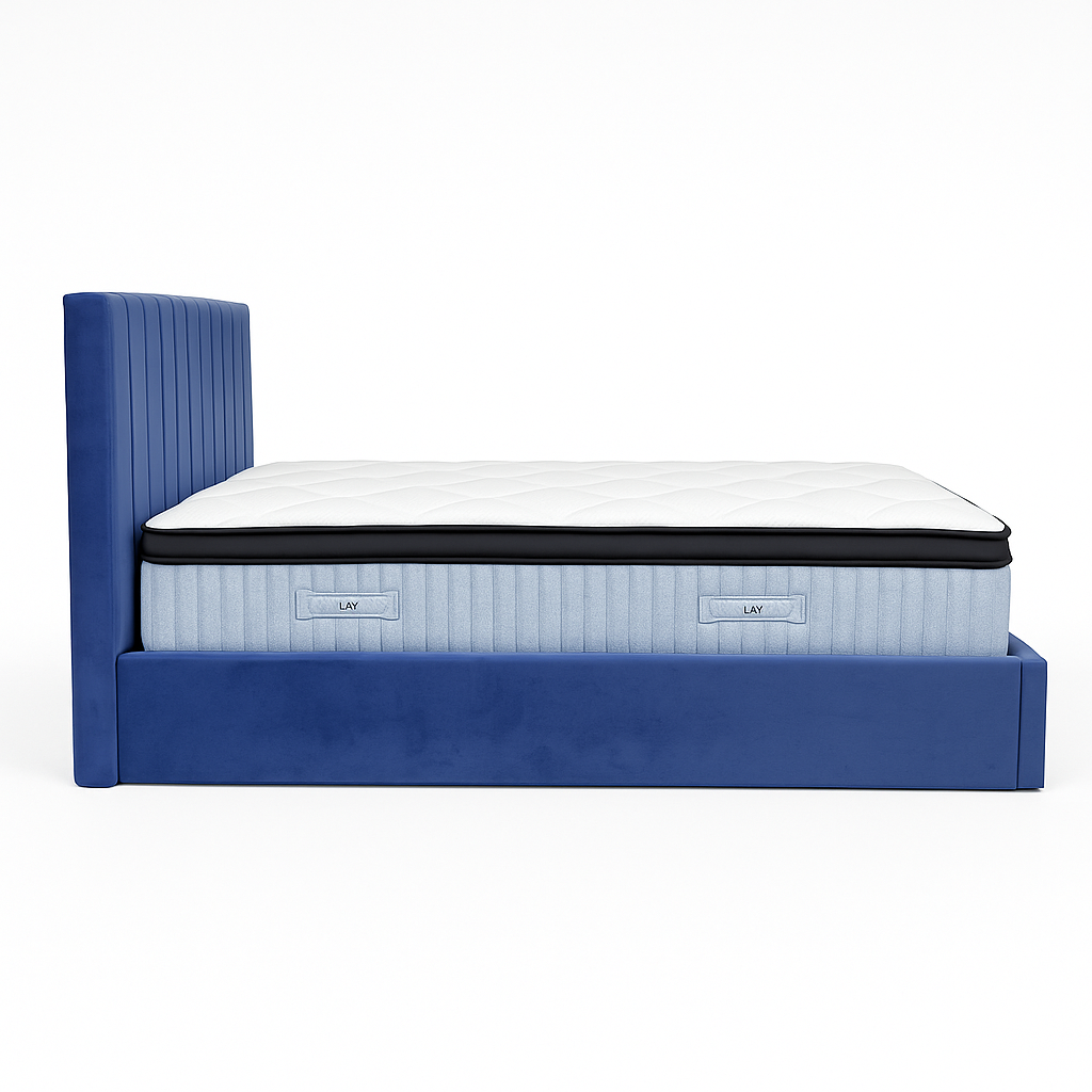 Bantry 3ft Single Ottoman Fabric Bed | Midnight Blue