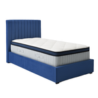 Bantry 3ft Single Ottoman Fabric Bed | Midnight Blue