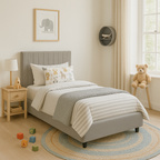Bantry 3ft Single Fabric Bed | Latte