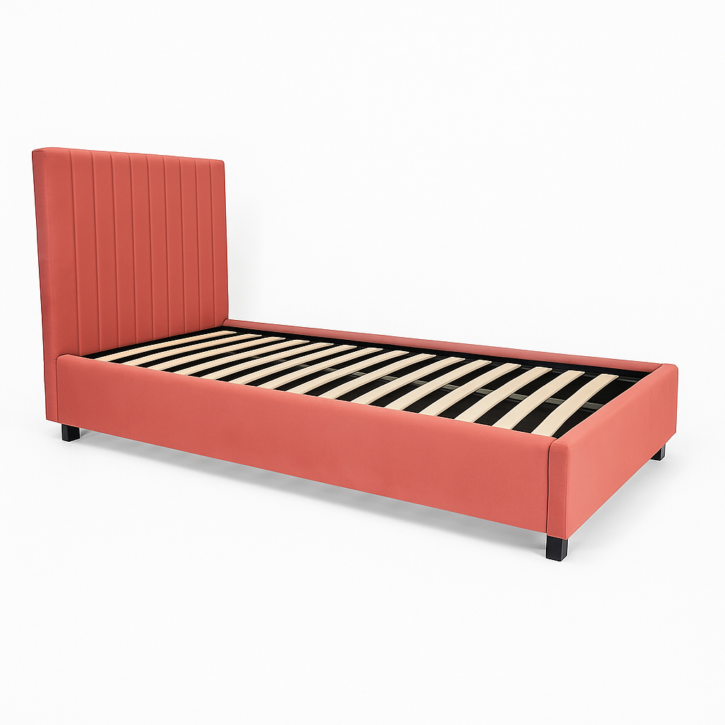 Bantry 3ft Single Fabric Bed | Rose