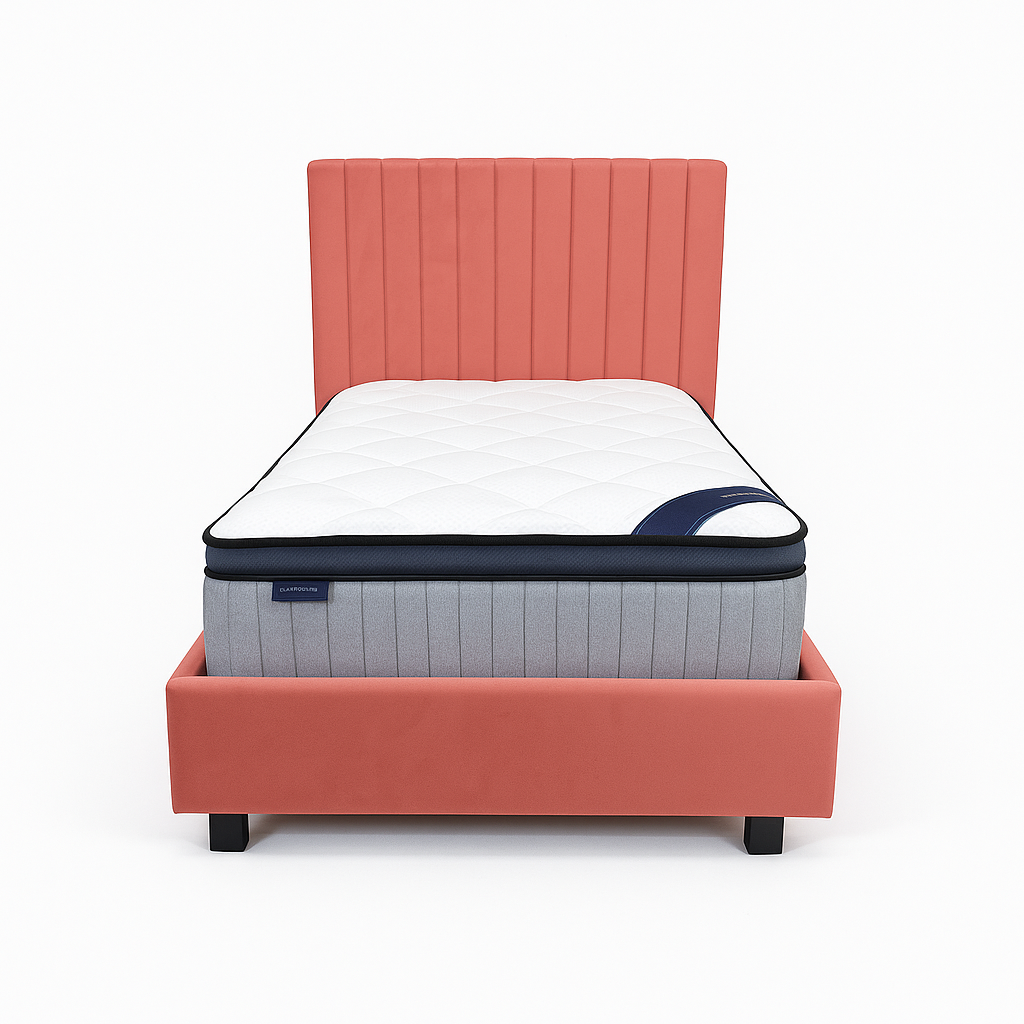 Bantry 3ft Single Fabric Bed | Rose