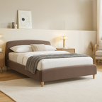 Otley 4ft 6' Double Fabric Bed | Brown