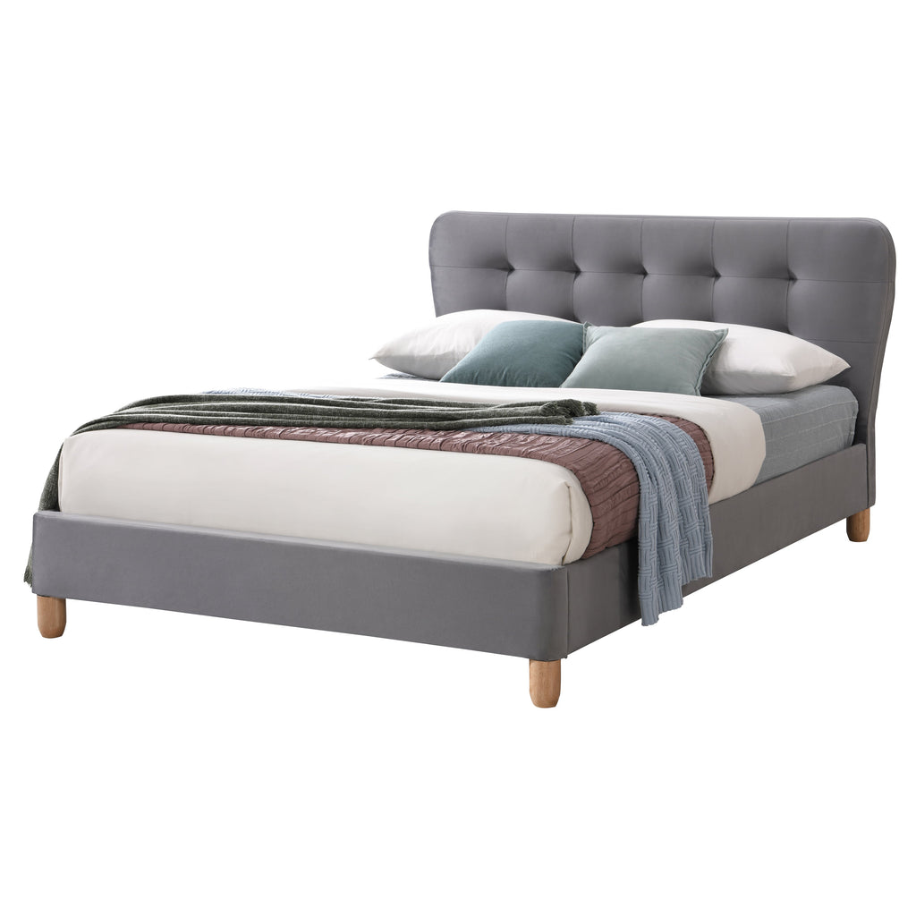 Stockholm 5ft Kingsize Fabric Bed | Charcoal