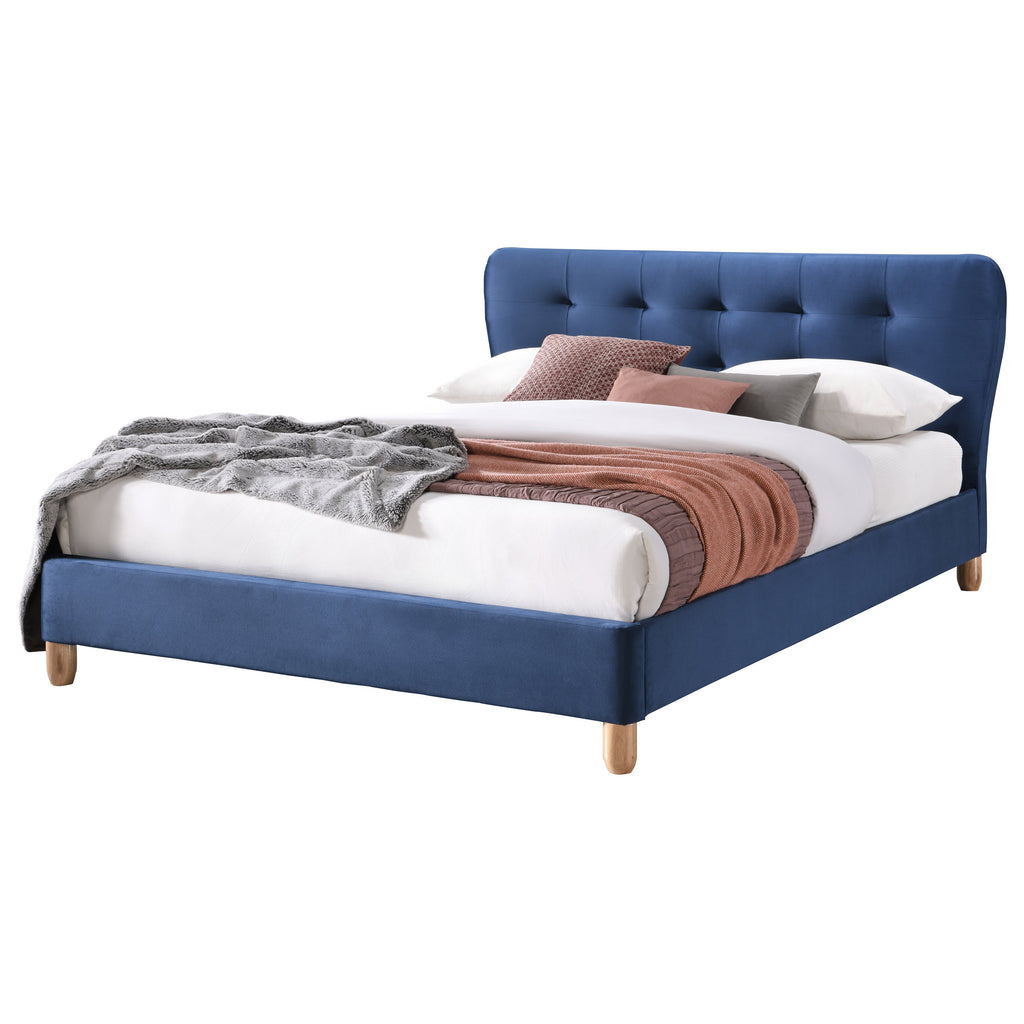 Stockholm 5ft Kingsize Fabric Bed | Navy