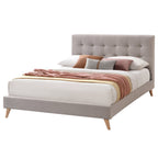 Novara 5ft Kingsize Fabric Bed | Brown