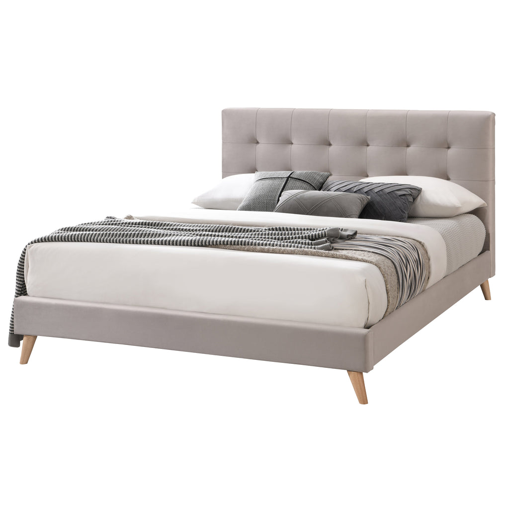 Novara 4ft 6' Double Fabric Bed | Brown