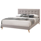 Novara 4ft 6' Double Fabric Bed | Brown