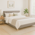 Novara 5ft Kingsize Fabric Bed | Brown