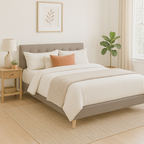 Novara 4ft 6' Double Fabric Bed | Brown