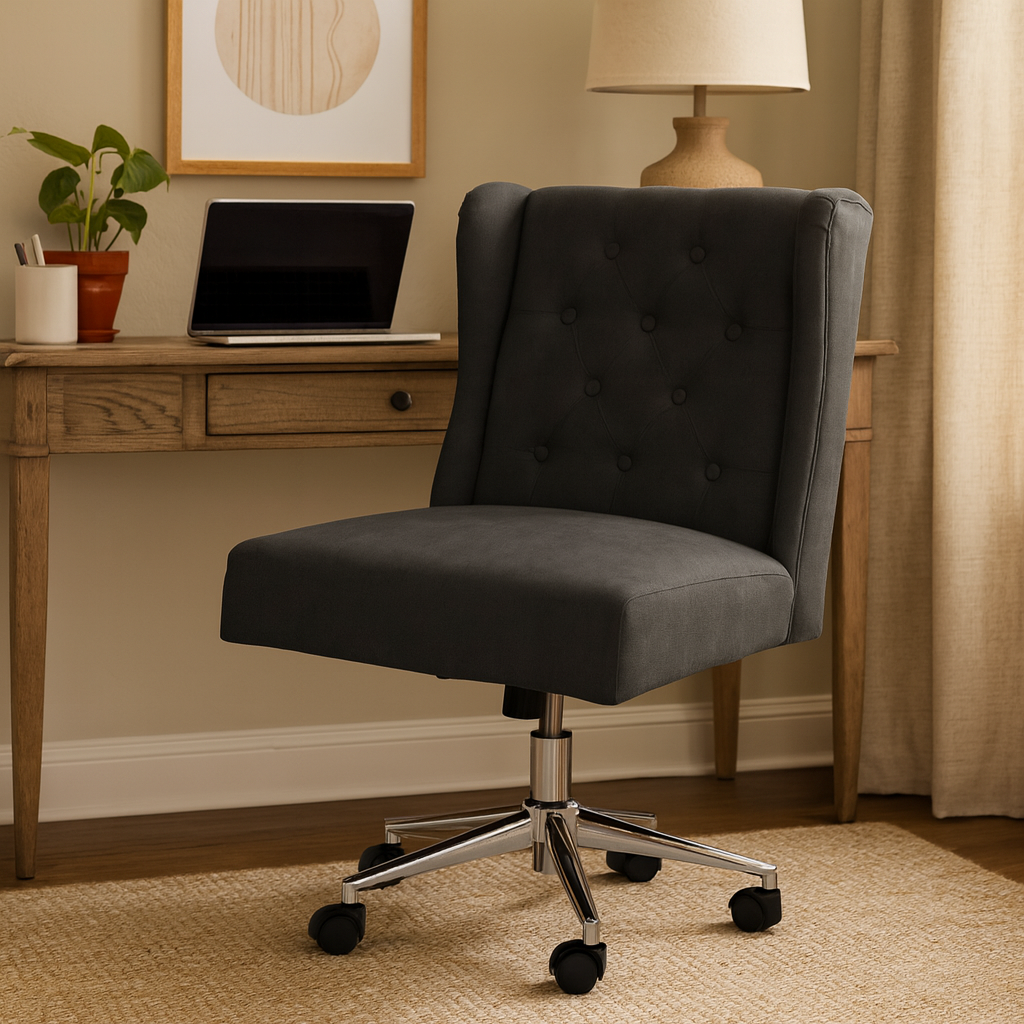 Amelia Swivel Office Chair | Black