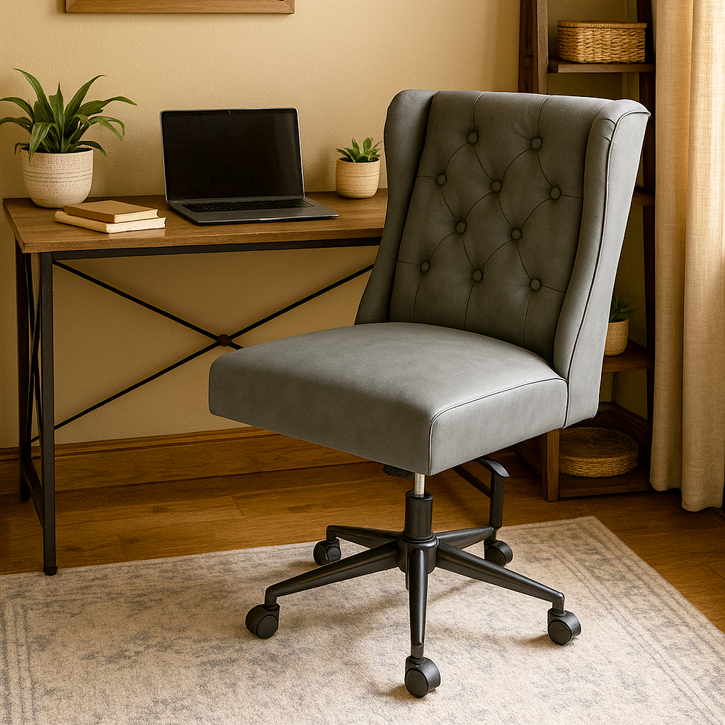 Amelia Swivel Office Chair | Grey