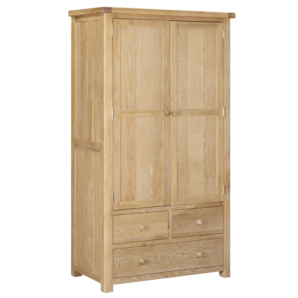 Bath Whitewash Oak Double Larder