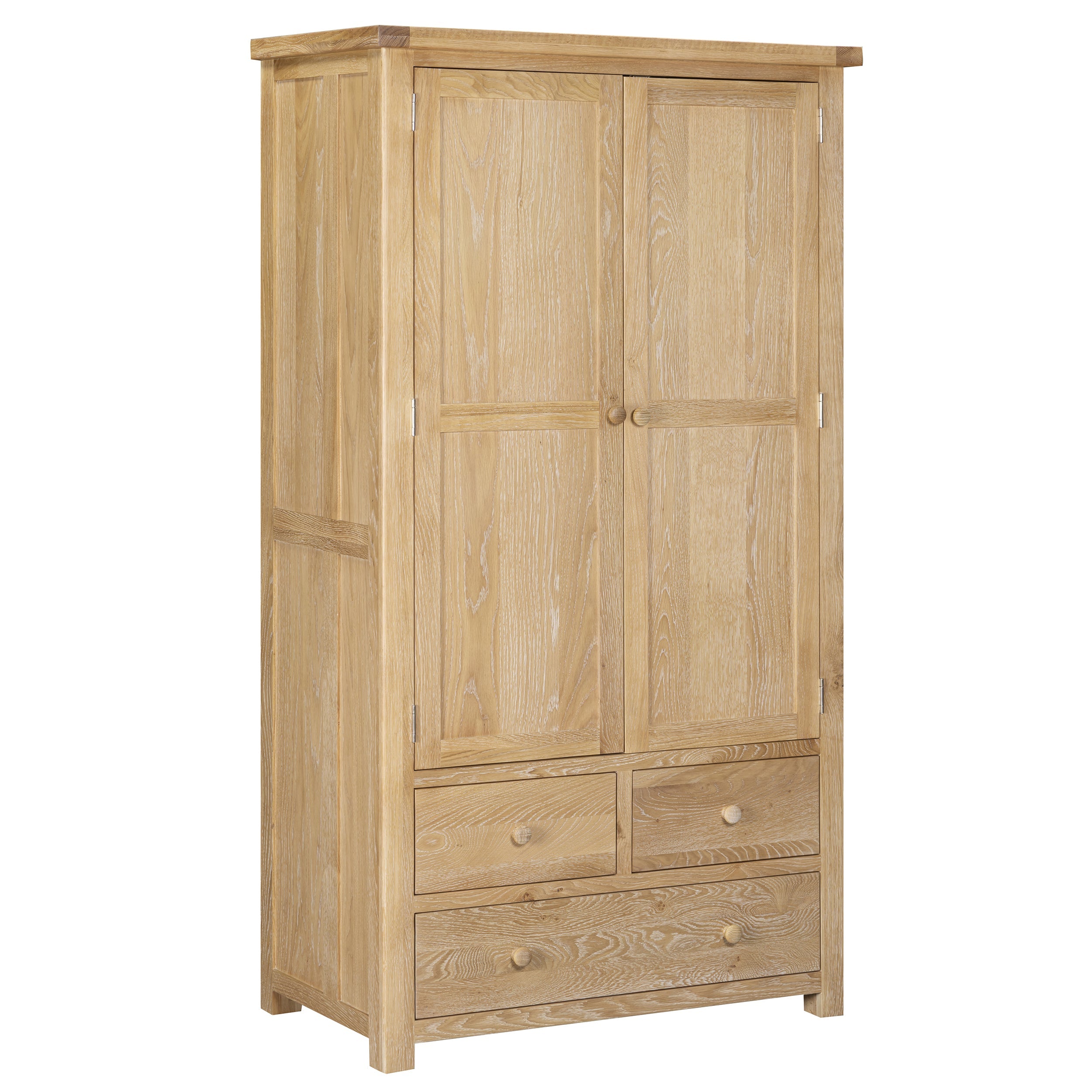 Bath Whitewash Oak Double Larder