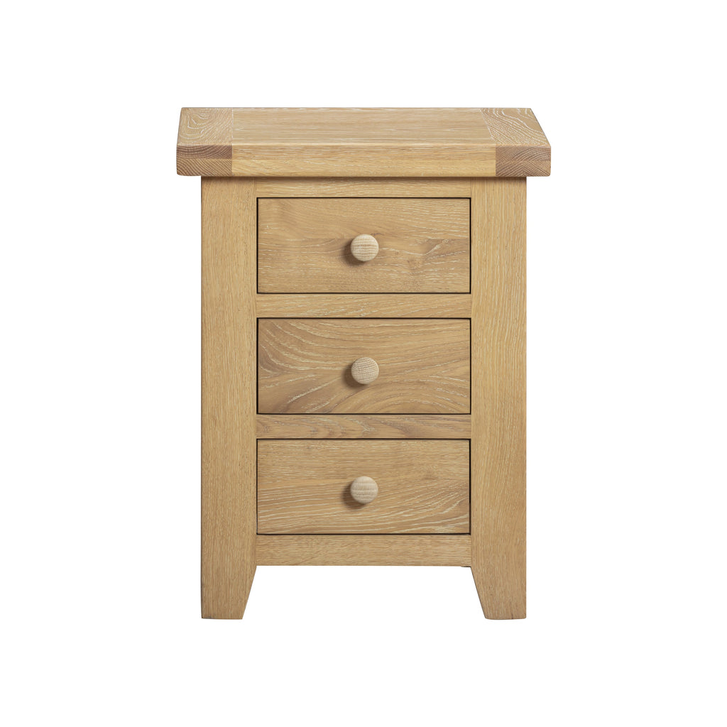 Bath Whitewash Oak Bedside Cabinet