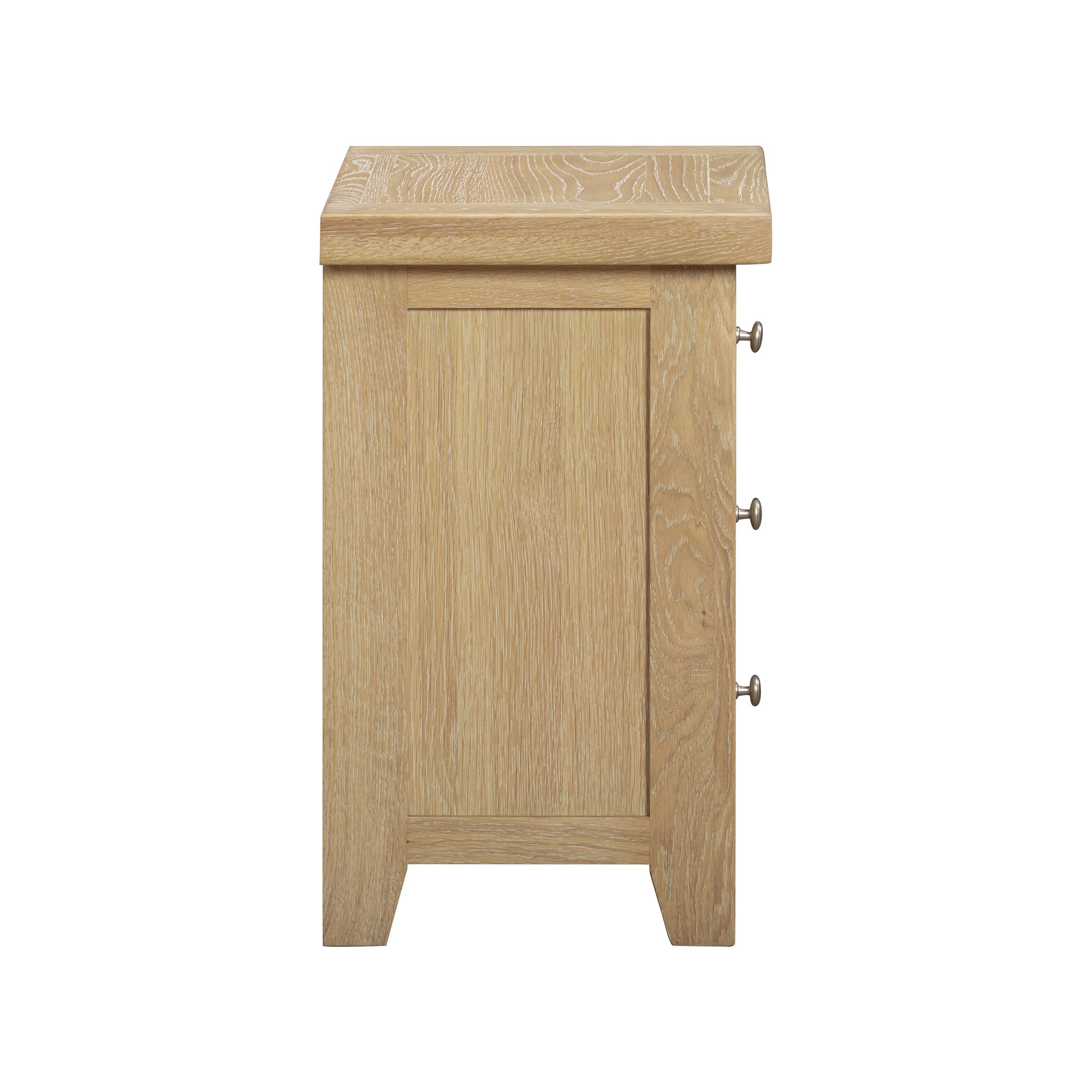 Bath Whitewash Oak Bedside Cabinet