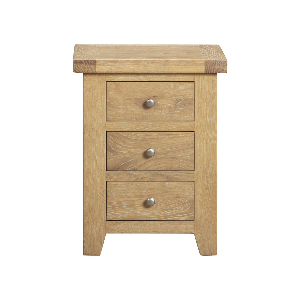 Bath Whitewash Oak Bedside Cabinet