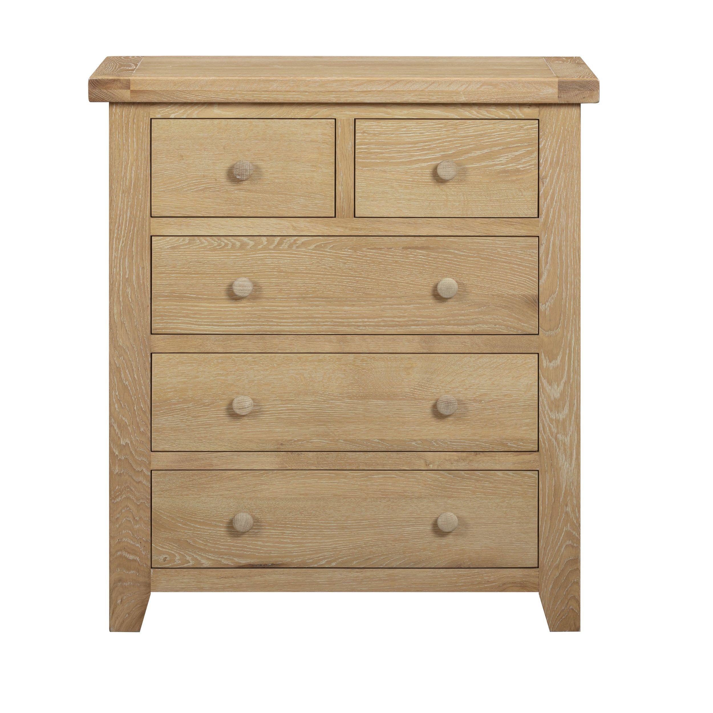 Bath Whitewash Oak 2 Over 3 Chest Of Drawers