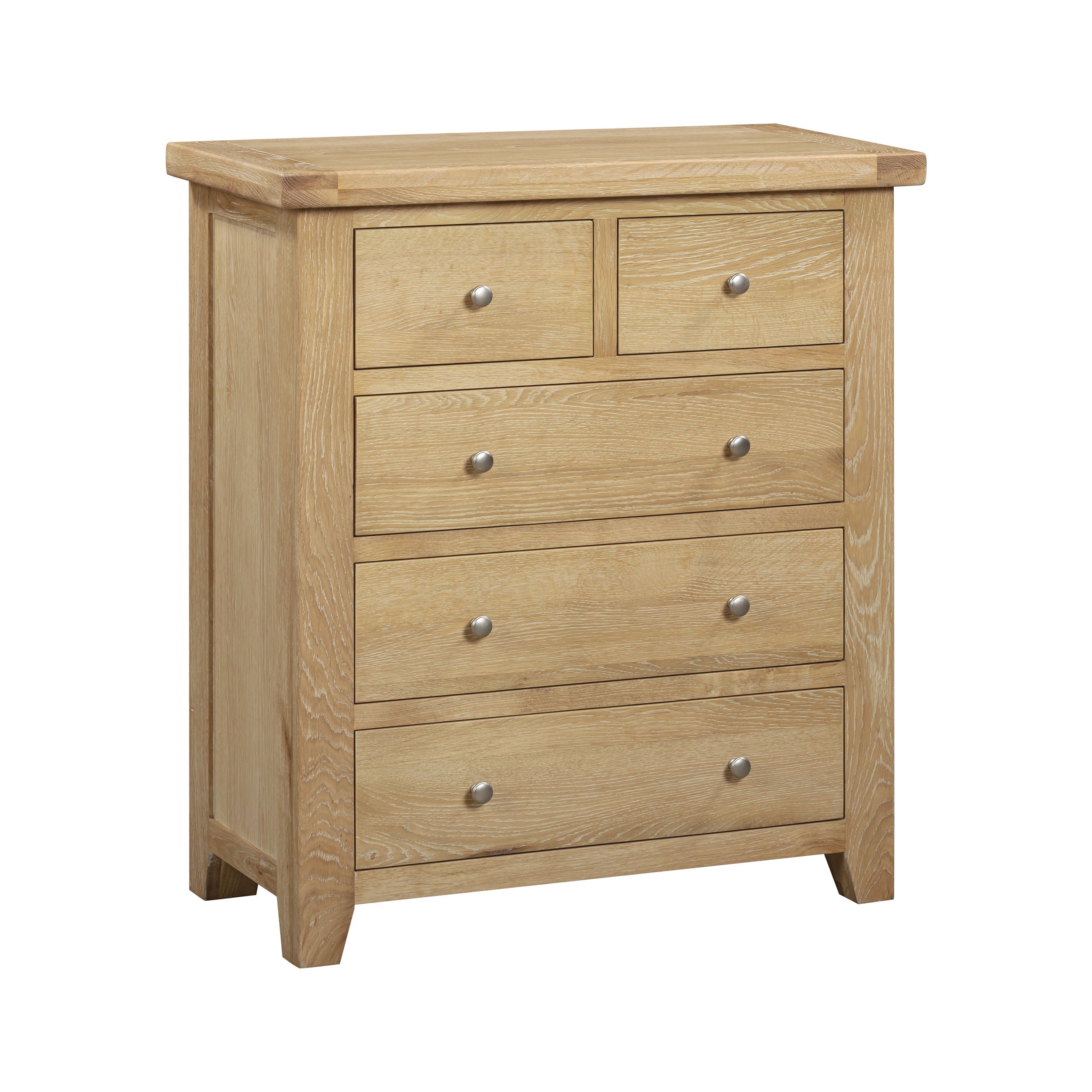 Bath Whitewash Oak 2 Over 3 Chest Of Drawers