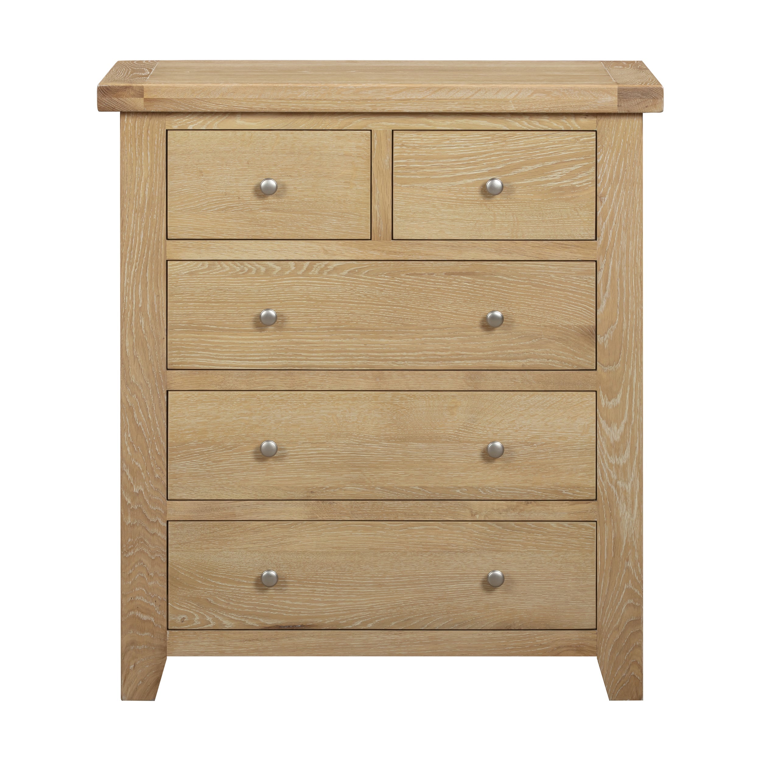 Bath Whitewash Oak 2 Over 3 Chest Of Drawers
