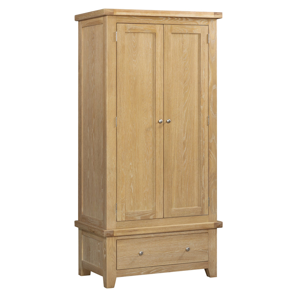 Bath Whitewash Oak Double Wardrobe