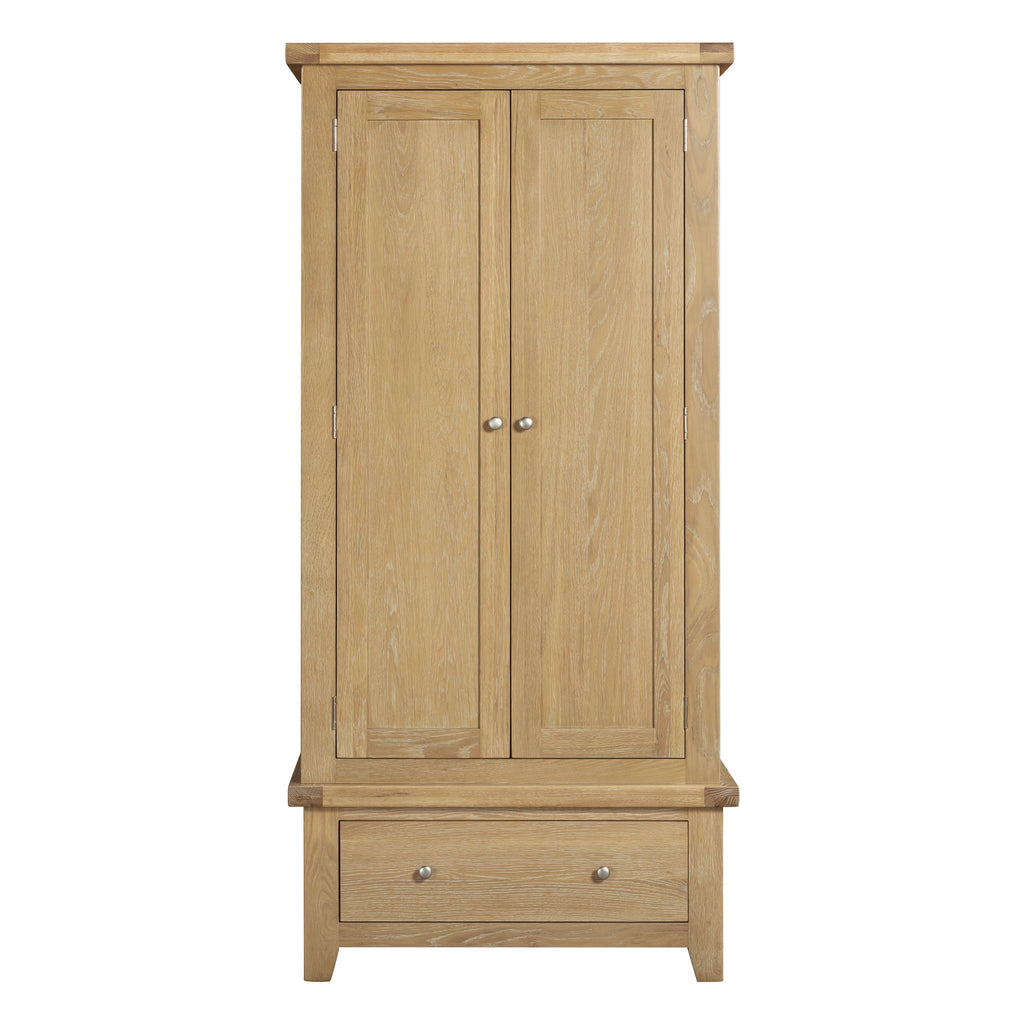 Bath Whitewash Oak Double Wardrobe