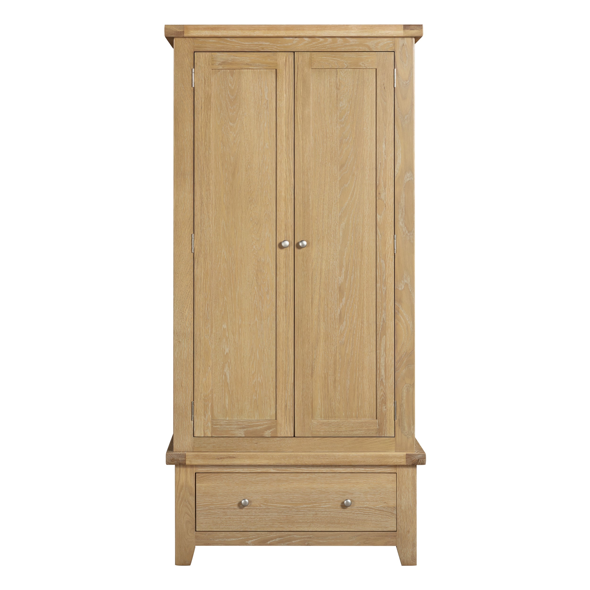 Bath Whitewash Oak Double Wardrobe
