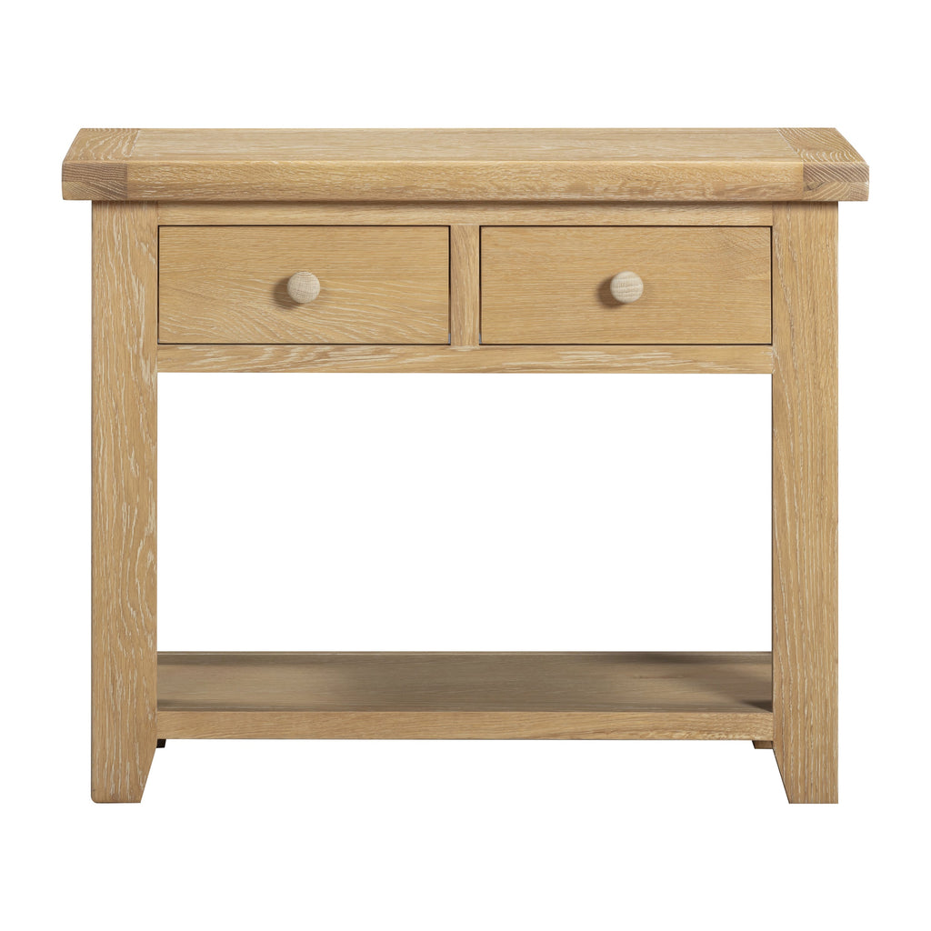 Bath Whitewash Oak Console Table