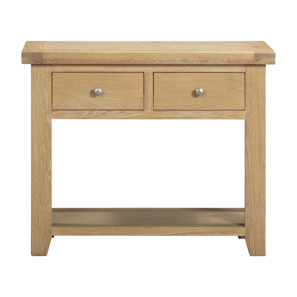 Bath Whitewash Oak Console Table