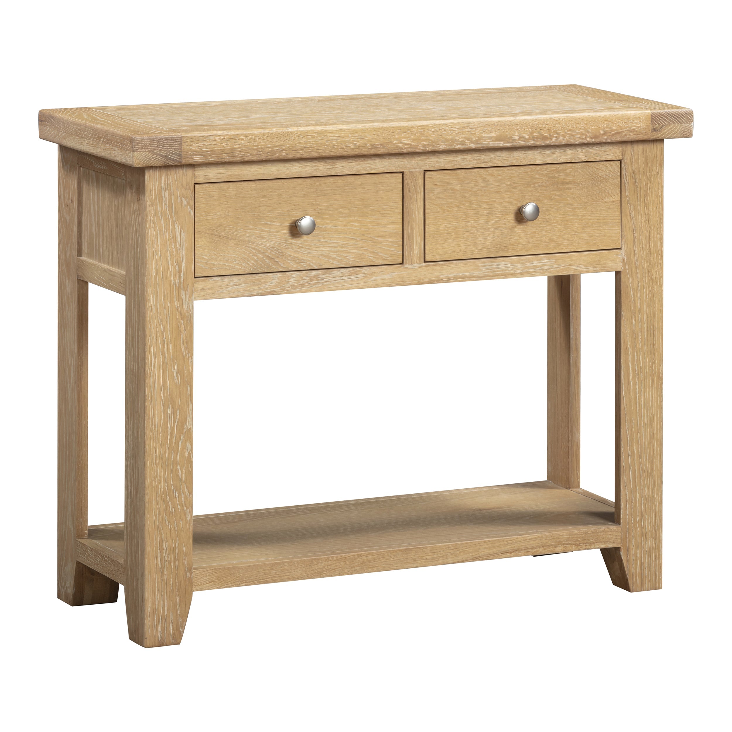 Bath Whitewash Oak Console Table