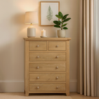 Bath Whitewash Oak 2 Over 4 Chest of Drawers