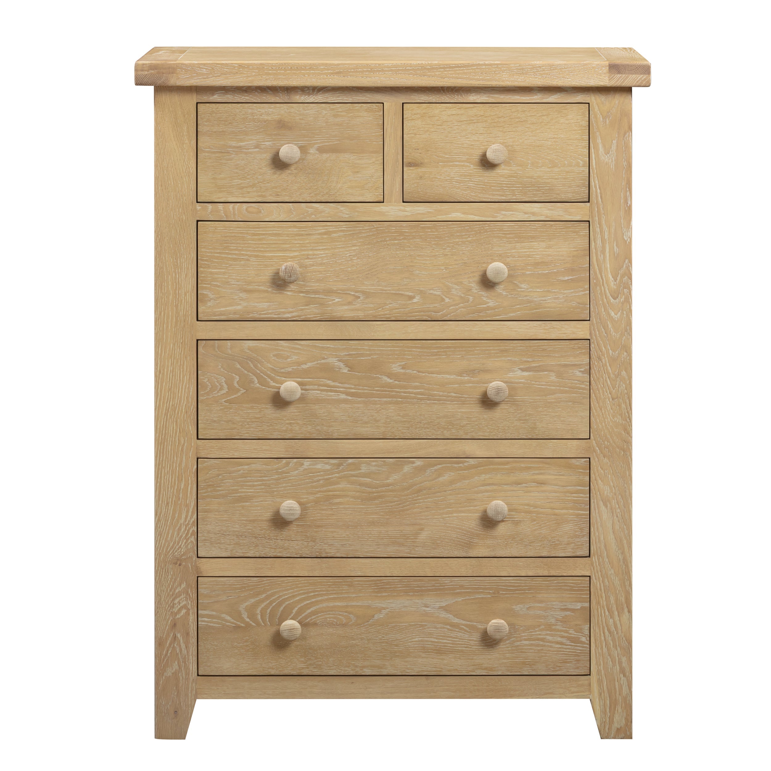 Bath Whitewash Oak 2 Over 4 Chest of Drawers