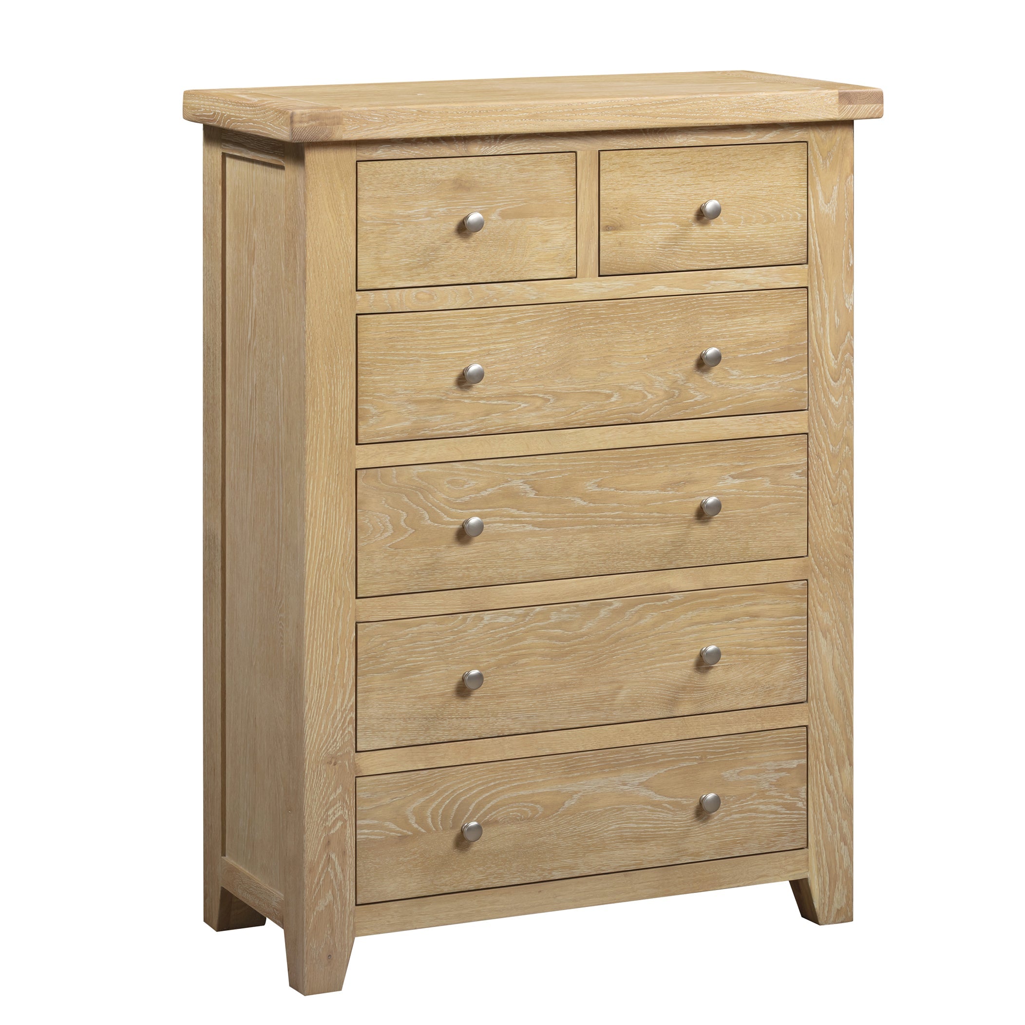 Bath Whitewash Oak 2 Over 4 Chest of Drawers