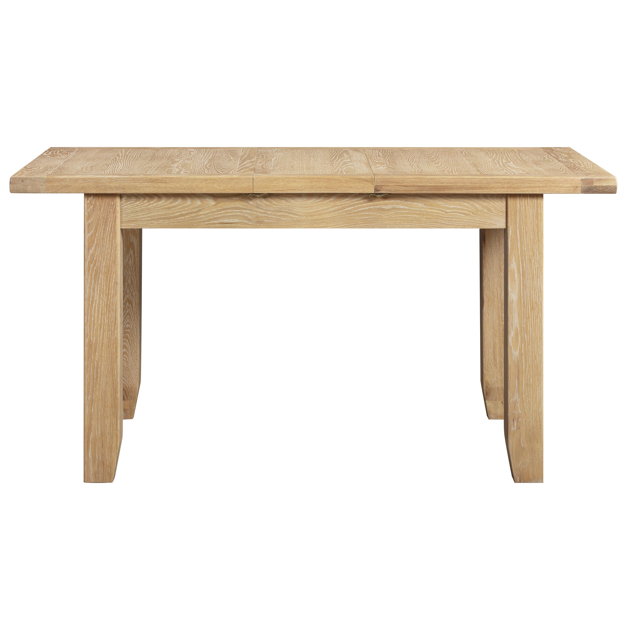 Bath Whitewash Oak Small Extending Dining Table (1.2 m-1.5 m)