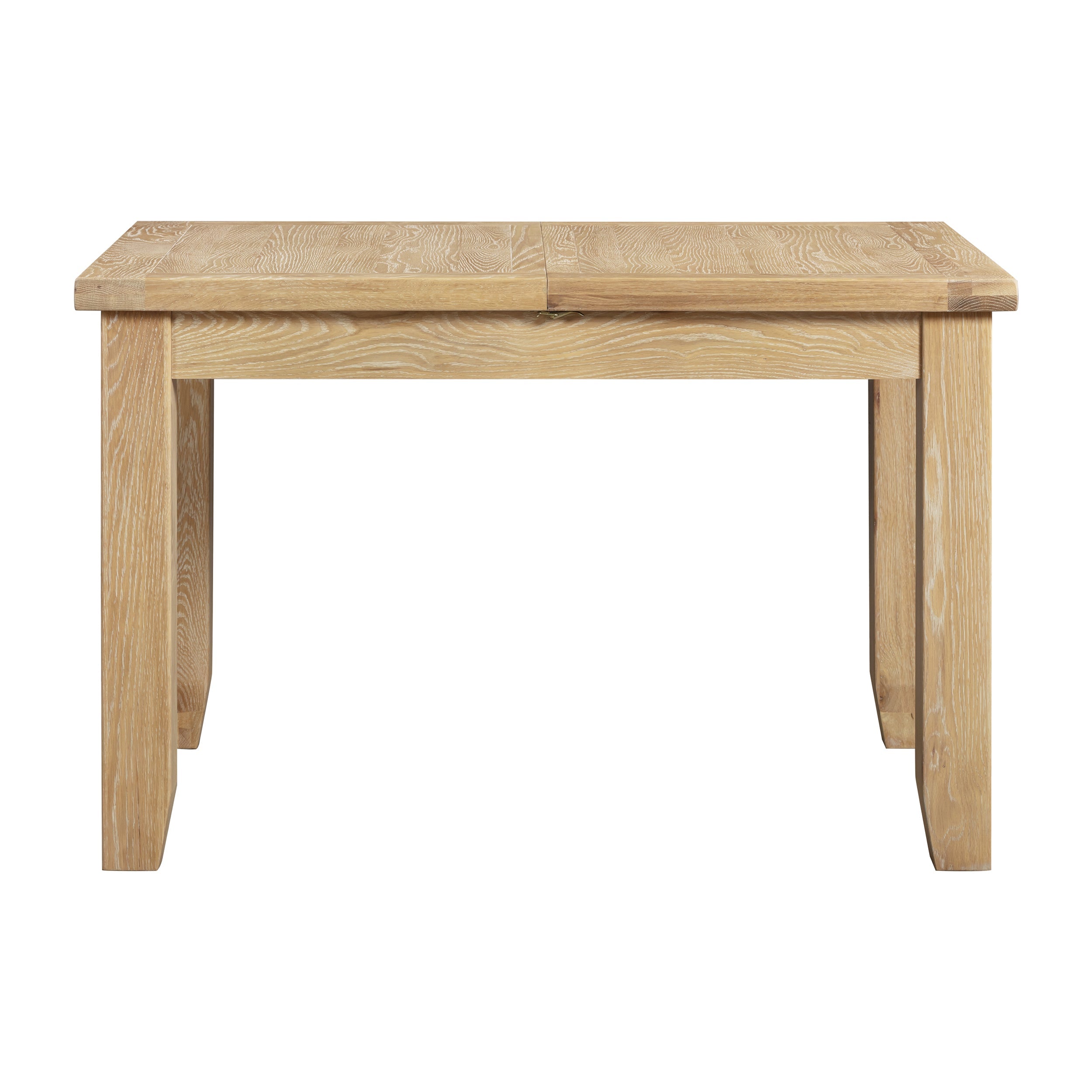 Bath Whitewash Oak Small Extending Dining Table (1.2 m-1.5 m)