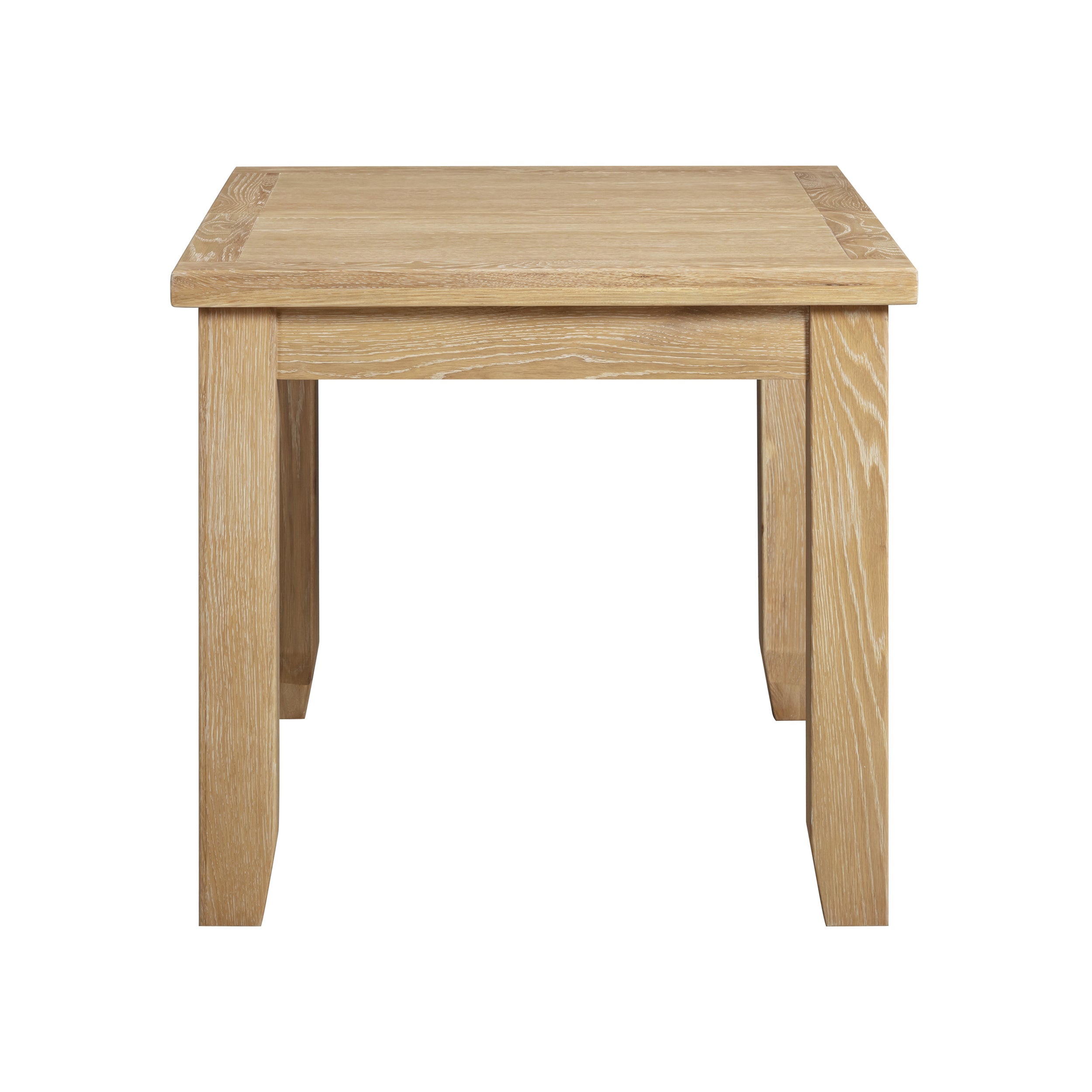 Bath Whitewash Oak Small Extending Dining Table (1.2 m-1.5 m)