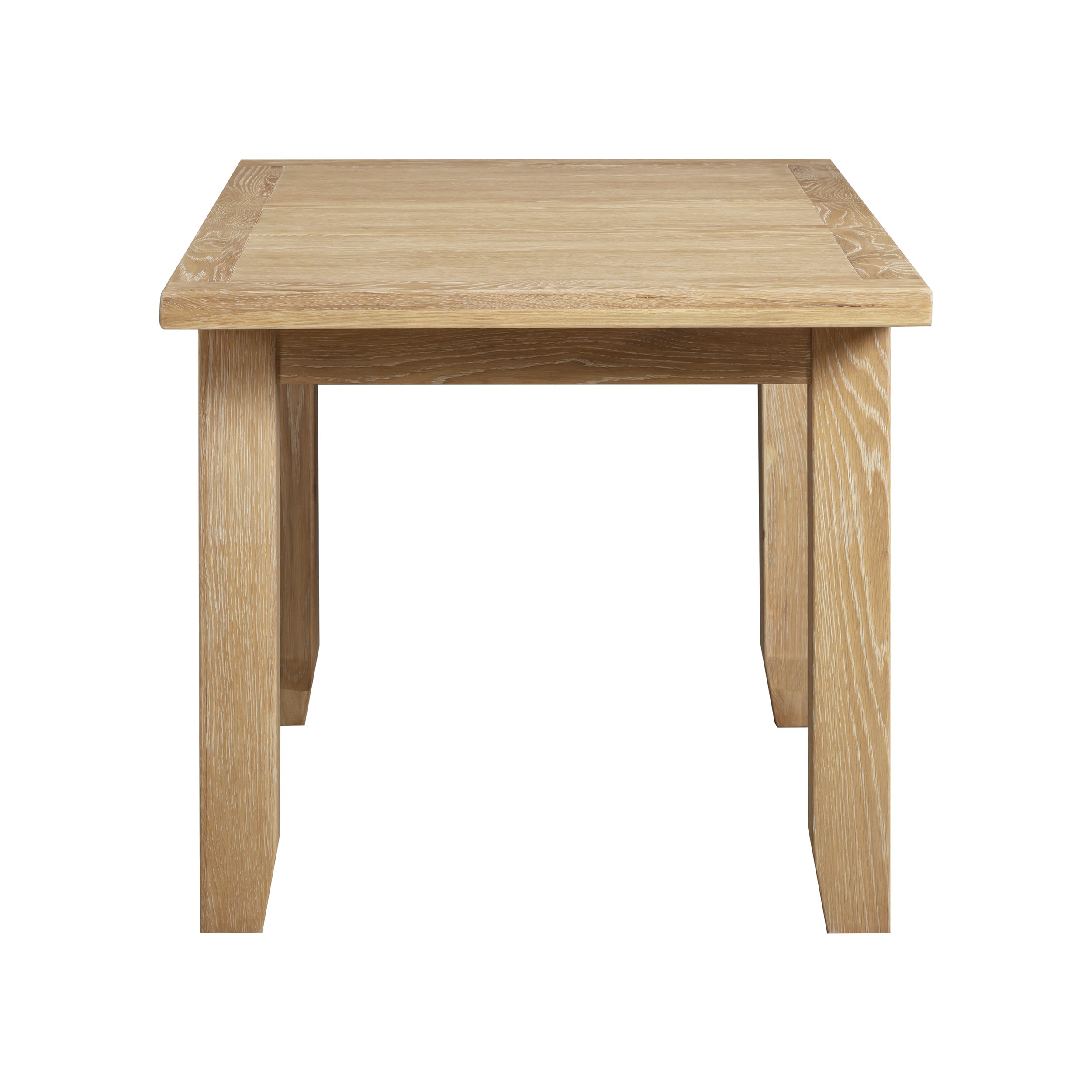 Bath Whitewash Oak Small Extending Dining Table (1.2 m-1.5 m)