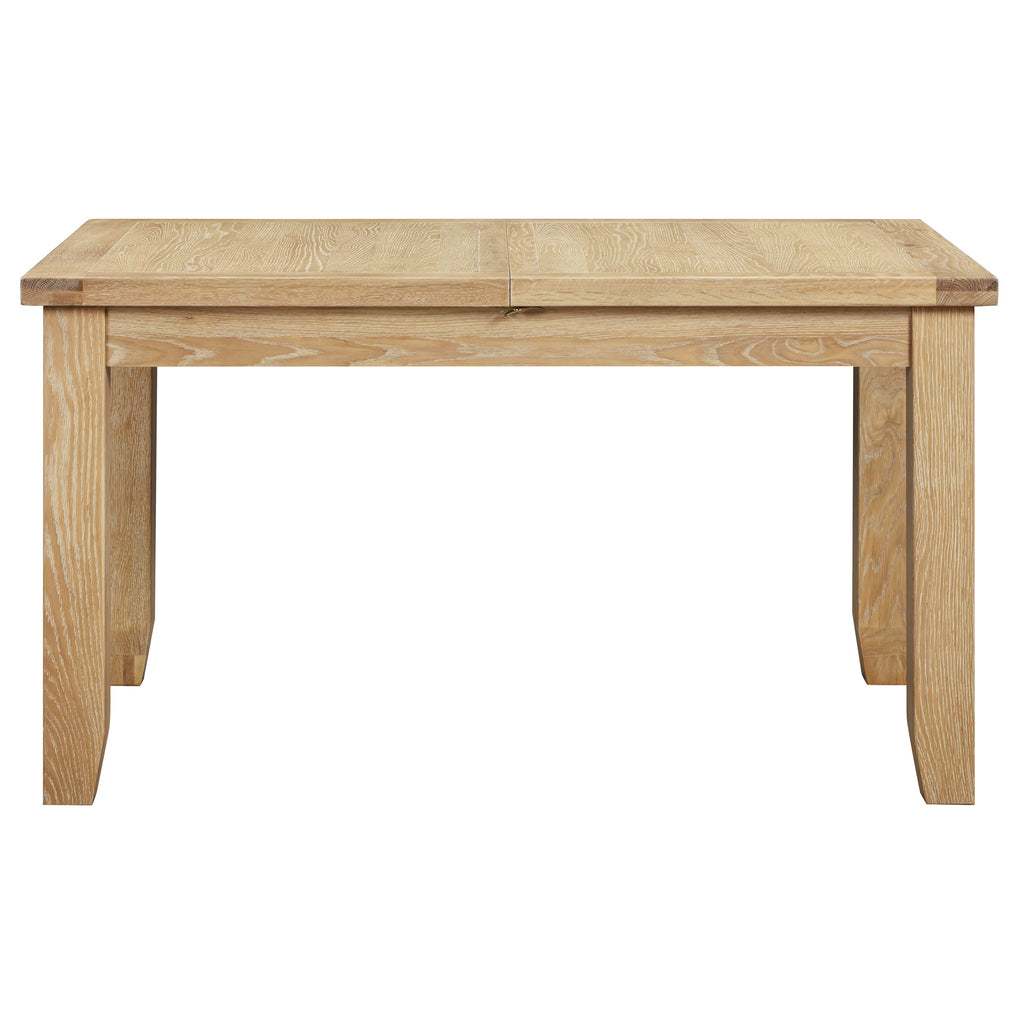 Bath Whitewash Oak Medium Extending Dining Table (1.4 m-1.8 m)
