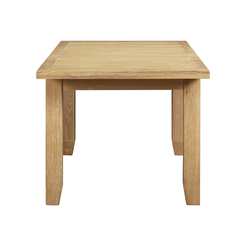 Bath Whitewash Oak Medium Extending Dining Table (1.4 m-1.8 m)