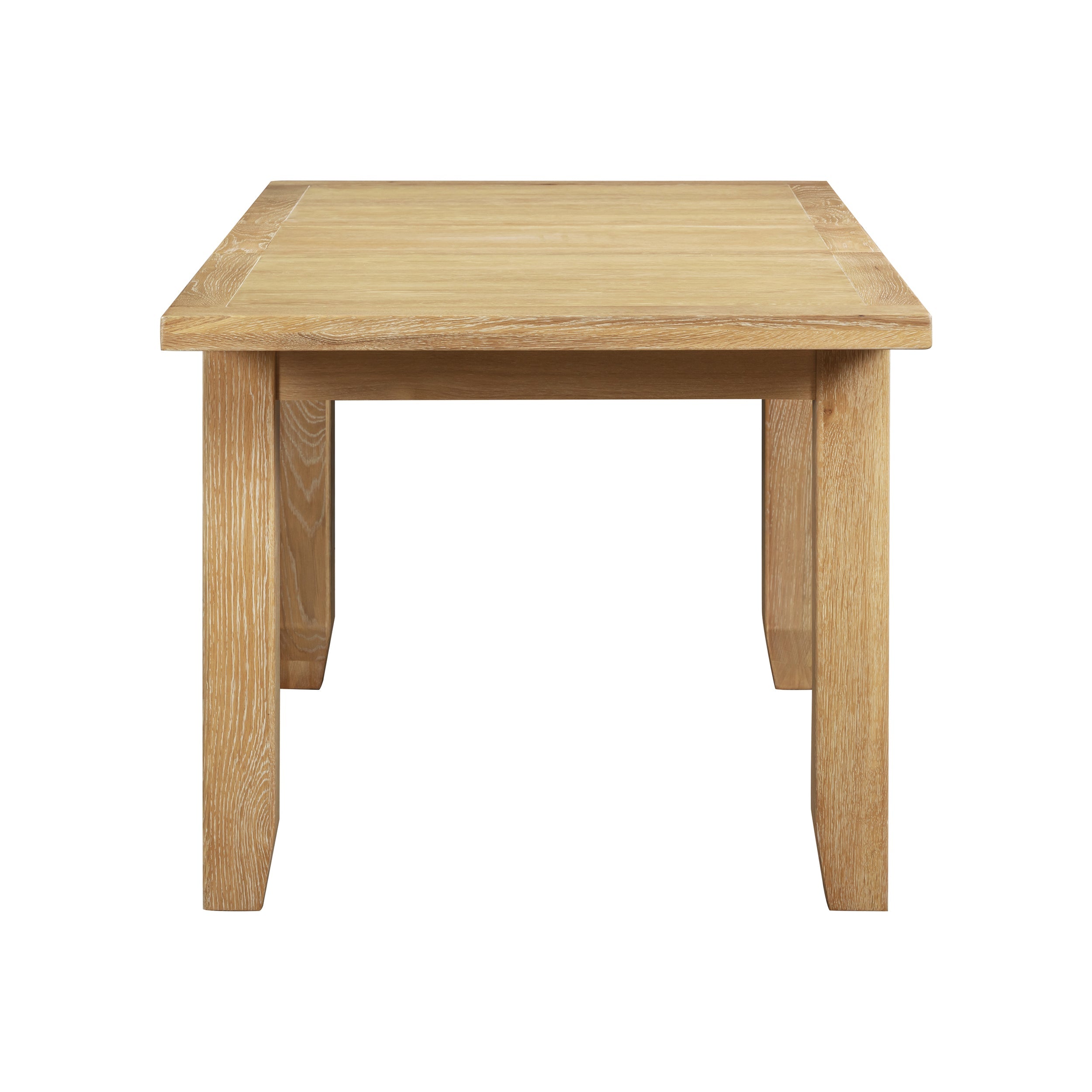 Bath Whitewash Oak Medium Extending Dining Table (1.4 m-1.8 m)