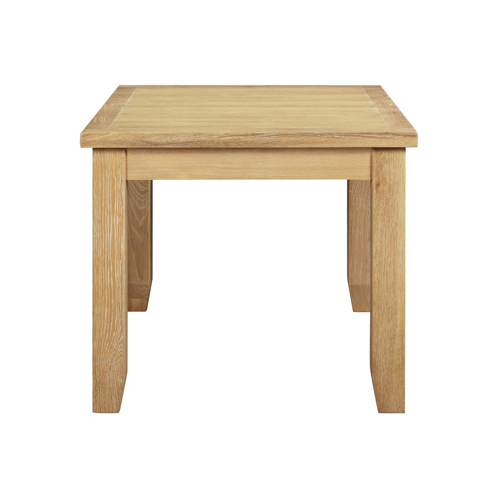 Bath Whitewash Oak Medium Extending Dining Table (1.4 m-1.8 m)