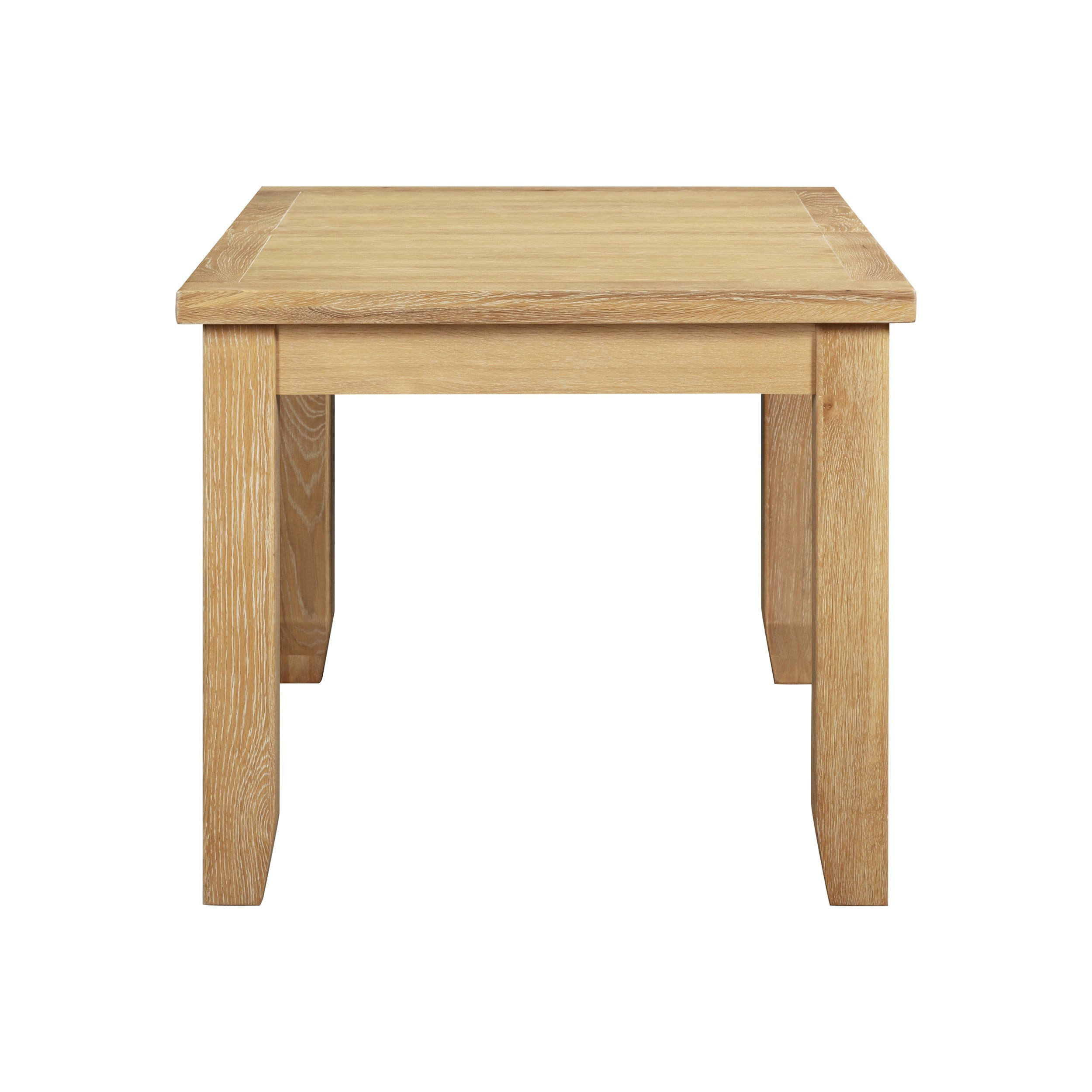 Bath Whitewash Oak Medium Extending Dining Table (1.4 m-1.8 m)