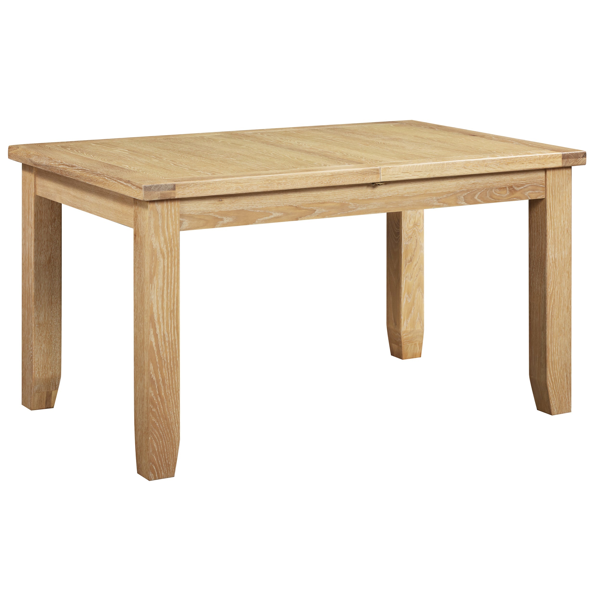 Bath Whitewash Oak Medium Extending Dining Table (1.4 m-1.8 m)