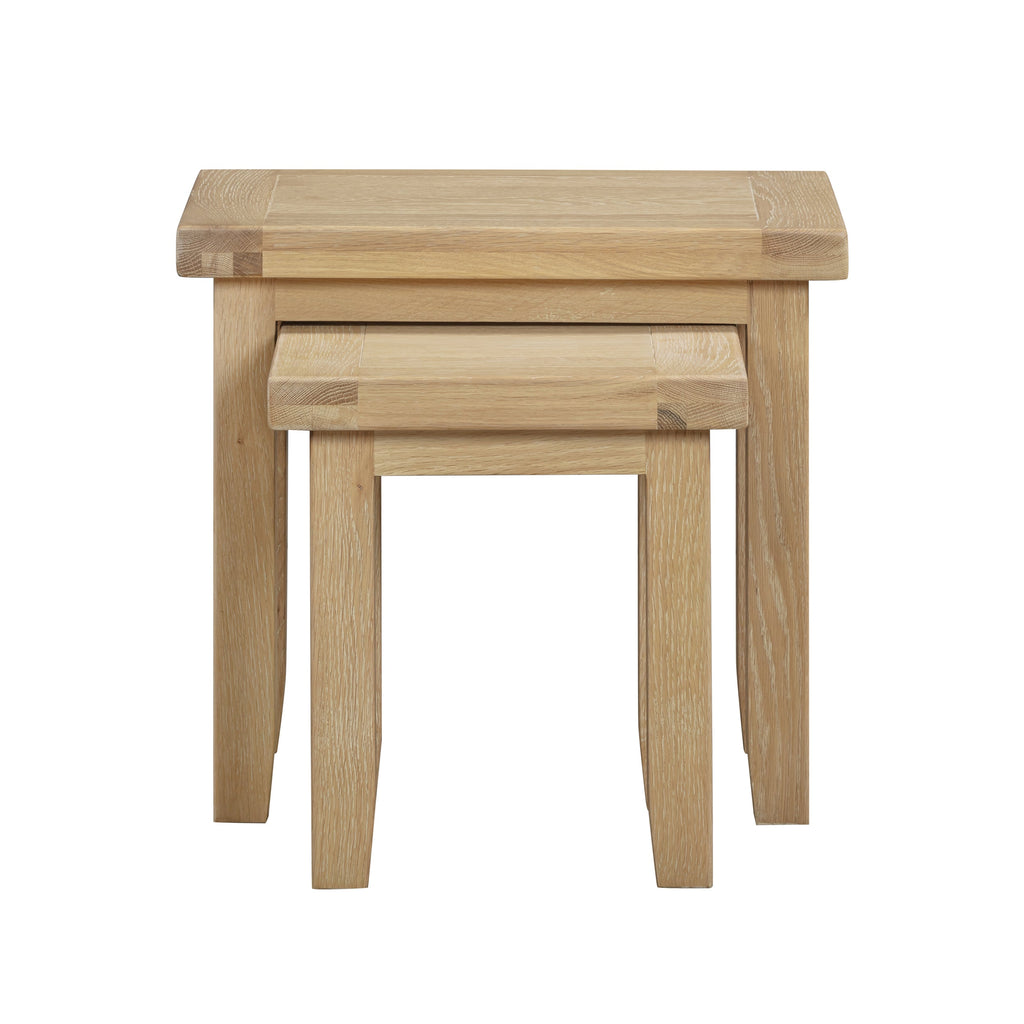 Bath Whitewash Oak Nest of 2 Tables