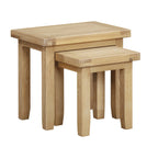 Bath Whitewash Oak Nest of 2 Tables